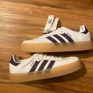 Adidas Samba White and Black Sneakers
